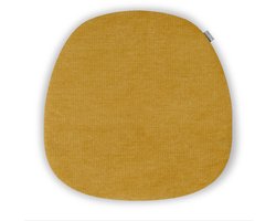 Nolon Jut Zitkussen voor Stoelen – Oker Geel – Comfortabel Stoelkussen met Antislip – Trapezium Vorm met Afgeronde Hoeken – Ideaal voor Binnen en Eetkamer