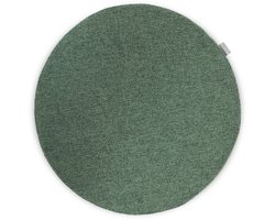 Nolon Lot Stoelkussen Donkergroen - Rond - Voor Binnen - Zitkussen Eetkamer - met Antislip