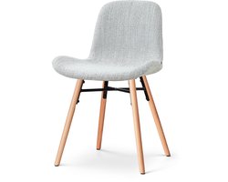 Nolon Nena-Fé Eetkamerstoel grijs melange - houten onderstel