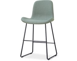 Nolon Nino-Fé barkruk saliegroen - zwart onderstel - 65 cm