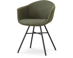 Nolon Noa-Otis Eetkamerstoel forestgroen - zwart onderstel