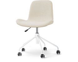 Nolon Nout-Fé bureaustoel cottonbeige - wit onderstel