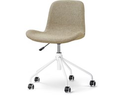 Nolon Nout-Fé bureaustoel taupe melange - wit onderstel