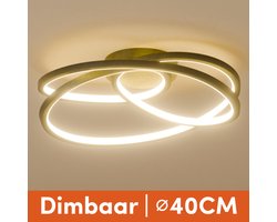 Nolt Plafondlamp - Plafonniere - LED Lamp dimbaar - 3000K - Industrieel - ⌀ 40cm - Zwart