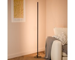 Nolt vloerlamp Staande Lamp - Stalamp Dimbaar - Sta Lamp Woonkamer - 2700K - Mat Zwart