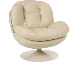 NOLVIK - Draaifauteuil - Beige - Kunstleer