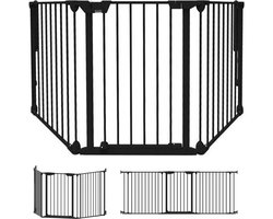 Noma Configure Gate Veiligheidshekje | Traphek met 3 Panelen | Haardscherm | 64 t/m 197,5 cm | Kleur Zwart