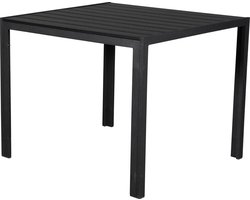 Noma tuintafel 90 x 90 cm,zwart en zwart.
