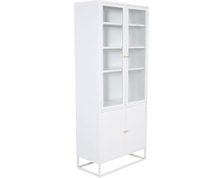 Noma vitrinekast - 80 x 190 cm - wit