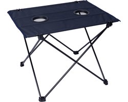 NOMAD® Amosen Campingtafel Premium | Donkerblauw | Inklapbaar & Lichtgewicht & Sterk | Bekerhouders | Camping Tafel Opvouwbaar