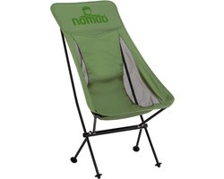 NOMAD® Campingstoel | Sarek Comfort Premium | Groen | Ultra lichtgewicht | Makkelijk Opzetten | Supersterk & Comfortabel | Incl hoes