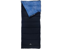 NOMAD® Condor Plus Slaapzak | Dekenmodel | 205 x 80 | Donkerblauw | Flanellen Voering | Gevoerde tochtstrook | Incl Hoes