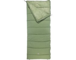 NOMAD® Condor Plus Slaapzak | Dekenmodel | 205 x 80 | Groen | Flanellen Voering | Gevoerde tochtstrook | Incl Hoes
