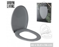 "NOMAD GREY" WC-BRIL VAN PLASTIC MET SOFT-CLOSE 46X36,8XH6CM