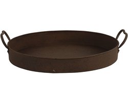 Non-branded Dienblad Ferdie 46 X 9 Cm Staal/nikkel Bruin