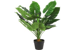 Non-branded Kunstplant Monstera S 50 X 80 Cm Groen/zwart