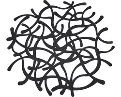 NOOBLU Deco onderlegger TUMBL - Midnight black - Diameter: 30 cm