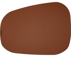NOOBLU PEBL onderzetter / muismat 28 x 21 cm - Kleur: Cognac, Aantal: 1 onderzetter