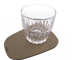 NOOBLU PEBL onderzetters 17 x 13 cm - Kleur: Clay grey, Aantal: set van 6