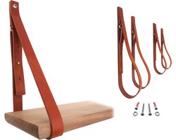 NOOBLU SHELV plankdragers - set van 4 - Cognac