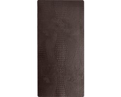NOOBLU Tafelloper DUBL - Croco Chocolate brown - Lengte: 95 cm, Aantal: 1 tafelloper