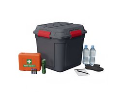 Nood Pakket opberg box kist - waterdicht - kunststof - 53 x 60 x 55 cm - 110 liter