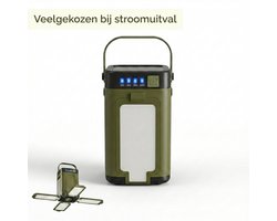 Noodlamp - Oplaadbare Lamp - LED Noodverlichting - Noodlamp bij Stroomuitval - Noodverlichting voor Thuis - Groen - Noodaccu