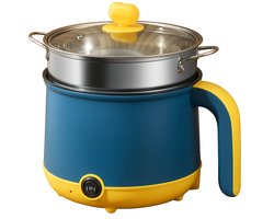Noodle pan / Elektrische pan - Koken & Tafelen - Noodle Kom - Noodle Bowl - Hotpot - Multicooker - Elektrische kookpot - Blauw - Roestvrijstaal - Non-Stick - Elektrische kookpan