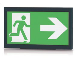 NOODVERLICHTING | INBOUW/OPBOUW | 3W | ZWART | INCL. PICTOGRAMMEN