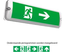 Noodverlichting LED 3 Watt waterdicht inclusief pictogrammen