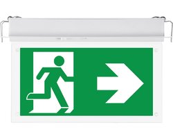 Noodverlichting led - Vluchtweg verlichting - Dubbelzijdig zichtbaar - Inbouw bevestiging - incl. pictogrammen