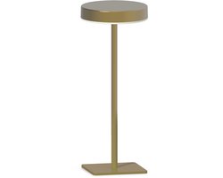 Nook - Oplaadbare tafellamp - Goud - Draadloos - LED & 3 lichtstanden - Bureaulamp of nachtlampje