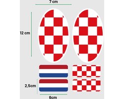 Noord-Brabantse vlag stickers auto – Set met 6 autostickers