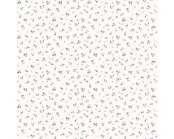 Noordwand - Behang - Blooming - Garden - 6 - Little - Roses - wit - en - blauw