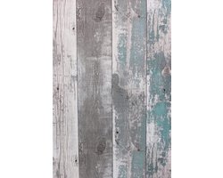 Noordwand - Behang - Topchic - Wooden - Planks - donkergrijs - en - blauw