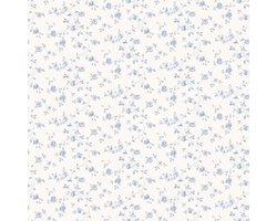 Noordwand Miniatures 2 Behang G67887 Kleine Blauwe Bloementjes – Fijn Bloemen Behang – Blauw Wit – Landelijke Stijl