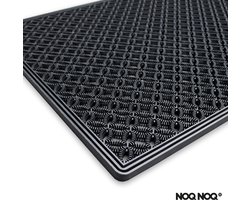 NOQNOQ - deurmat - buitenmat | Antislip | Zwart | 39x69 cm | 100% recycleerbaar - 30% gerecycleerd materiaal