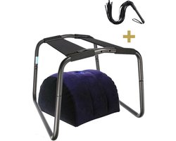 Norana Seksstoel – Sex Stoel – BDSM Meubel met Kussen – Opvouwbaar, Discreet & Stevig – Voor Standjes & Posities – Zwart