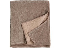 Nordal Bedsprei Quilt velvet Beige 270 x 220