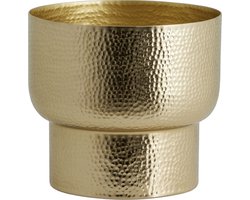 Nordal bloempot Alimia goud gehamerd aluminium Ø20,5 x 18,5cm