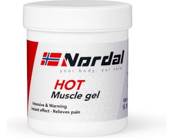 Nordal - Hot Muscle Gel - Spier- en Gewrichtsbalsem - Gewrichtsbalsem - Warmt Spieren, Pezen en Gewrichten langdurig op, Voor en Na sportieve prestaties - Pot 100ml - Verwarmend