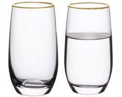 Nordeliv Premium Tumblers - 6 Stuks met Gouden Rand