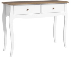 NordHaus Consoletafel met Lades - Haltafel Smal - Sidetable Klassiek Design - Ruimtebesparend Opbergen - 100 x 35 x 76,5 cm Wit