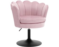 NordHaus Kaptafelstoel Draaibaar - Make-up Stoel Fluweel - 360° Rotatie & Verstelbare Hoogte 43-55 cm - Max 150 kg