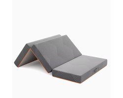 NordHaus Opvouwbaar Matras - Logeerbed Memory Foam - Inklapbaar Vloermatras - Drukverlichtend Comfort - 90x200 Wasbare Hoes