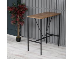 Nordic Bartafel | Metalen frame | Walnoot, zwart - Emob - Bartafel - Bruin - Hout; Metaal