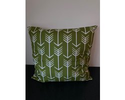 Nordic Geometry Collection Kussenhoes – Olive Green Edition - 45x45 cm