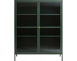 Nordic Home - Olan glazen vitrinekast - 140 cm - groen