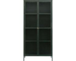Nordic Home - Olan glazen vitrinekast - 190 cm - groen