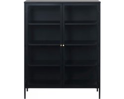 Nordic Home - Ragnar vitrinekast - 140 cm - zwart